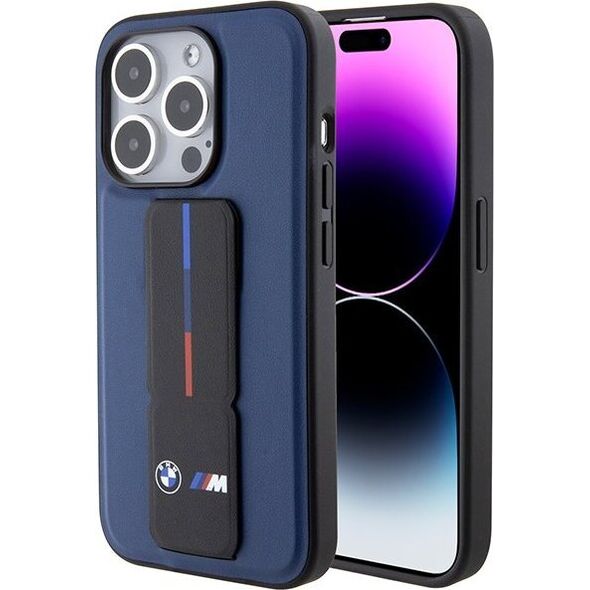 BMW BMW BMHCP15LGSPBIV iPhone 15 Pro 6.1" granatowy/navy hardcase M Grip Stand Bicolor NoSize