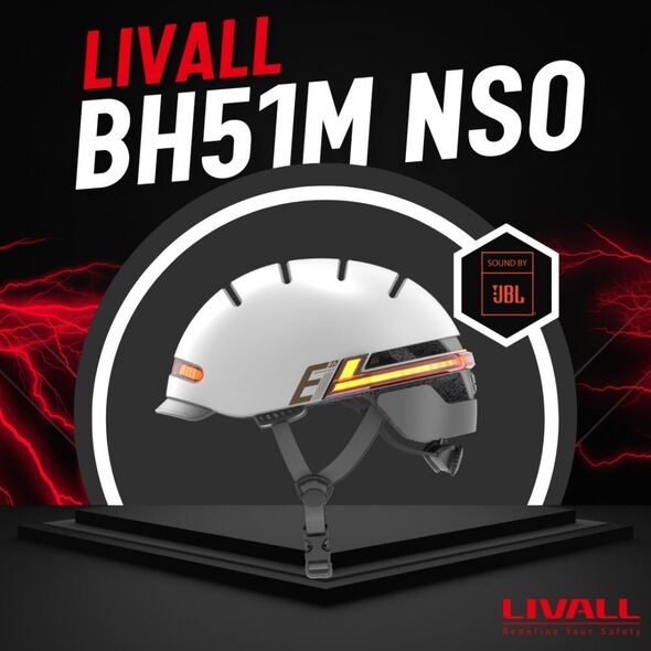 Livall Livall Kask Miejski Livall BH51M NSO Sound by JBL Bluetooth LED L
