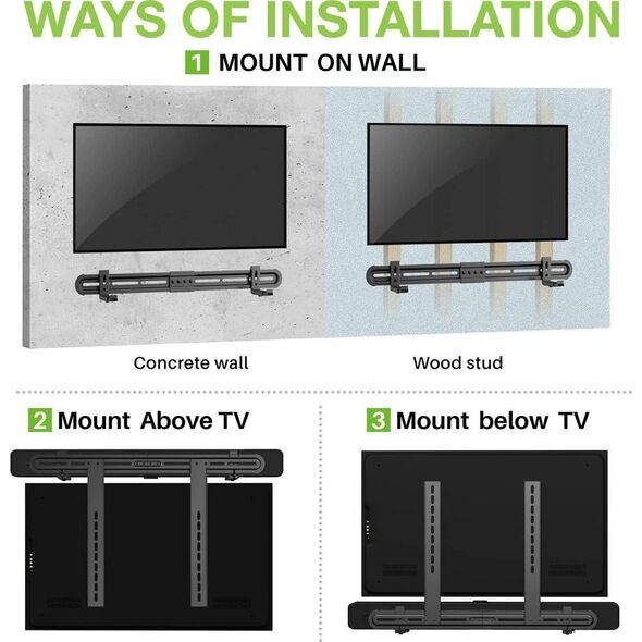 Techly Techly Uchwyt Ścienny lub VESA TV do Głośnika Soundbar