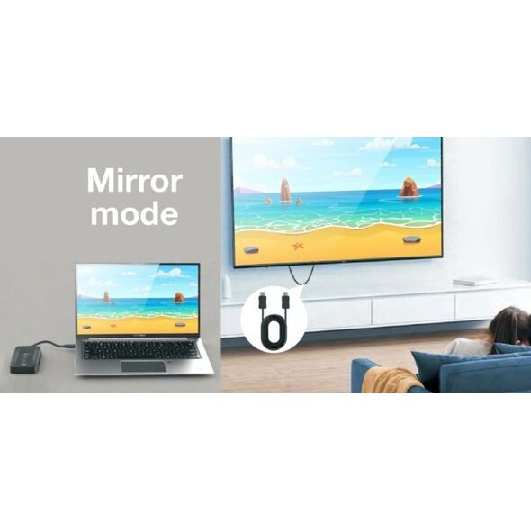 Bezprzewodowy transmiter obrazu USB-C do HDMI 1080p do 30m