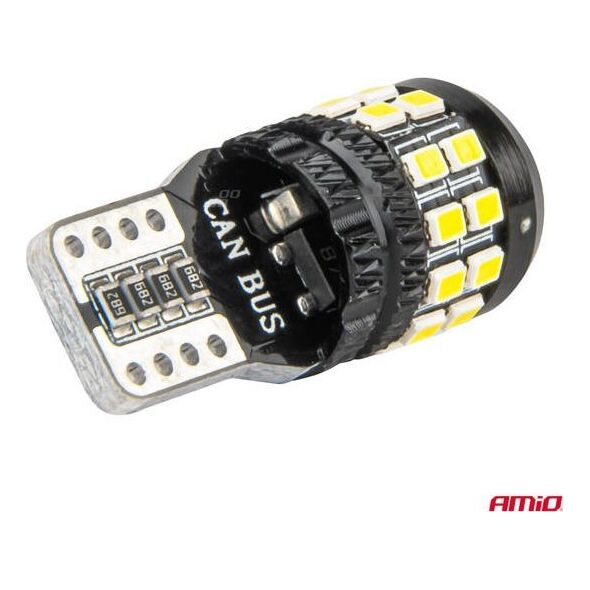 Żarówki LED CANBUS T10 W5W 27SMD 2016 White 12V 24V AMIO-04258