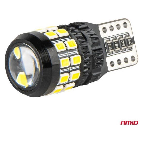 Żarówki LED CANBUS T10 W5W 27SMD 2016 White 12V 24V AMIO-04258