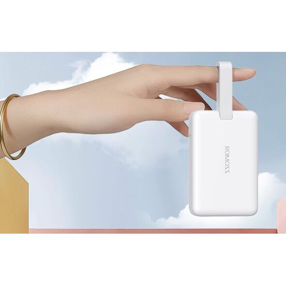 Powerbank Romoss WMS10 10000mAh 20W, biały  Ładowanie magnetyczne i szybkie ładowanie