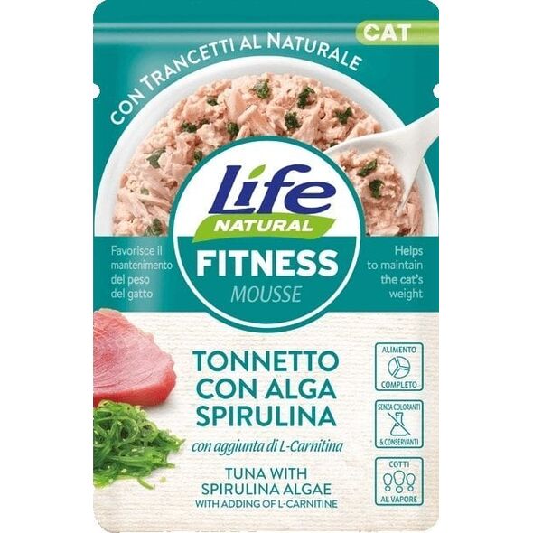 LIFE CAT sasz.70g FITNESS TUNA +          SPIRULINA ALGAE /30