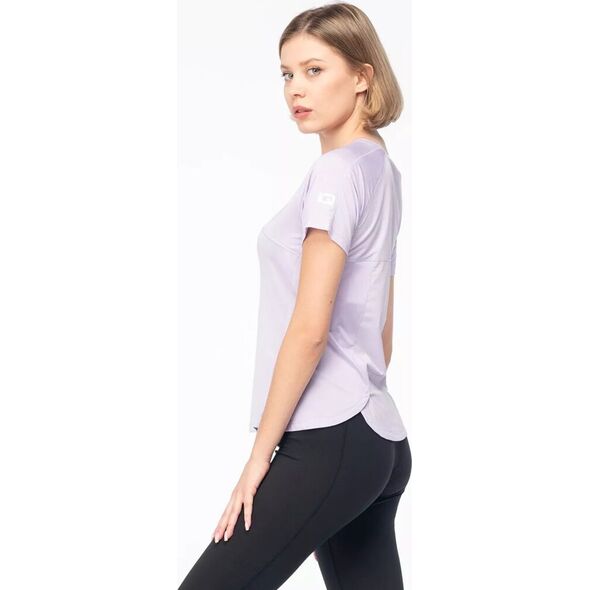 Damska koszulka z krótkim rękawem Iq cross the line HERIA WMNS pastel lilac rozmiar XS