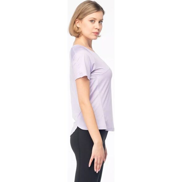 Damska koszulka z krótkim rękawem Iq cross the line HERIA WMNS pastel lilac rozmiar XS