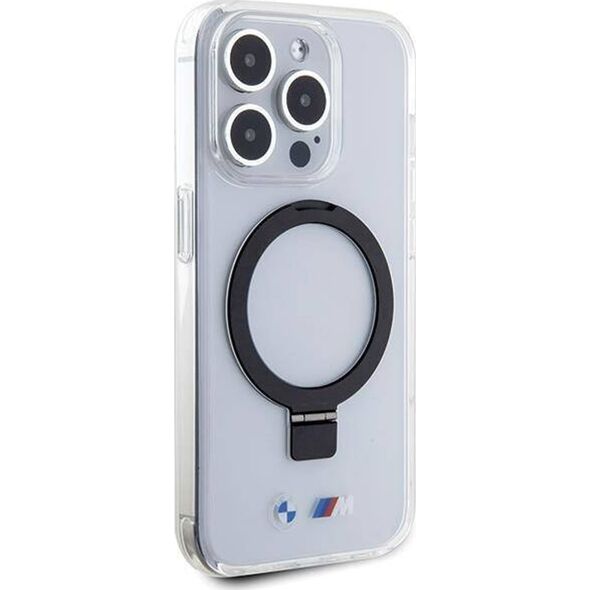 BMW BMHMP15LURST iPhone 15 Pro 6.1" przeźroczysty/clear hardcase Ring Stand M Collection MagSafe