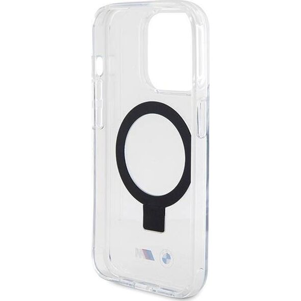 BMW BMHMP15LURST iPhone 15 Pro 6.1" przeźroczysty/clear hardcase Ring Stand M Collection MagSafe