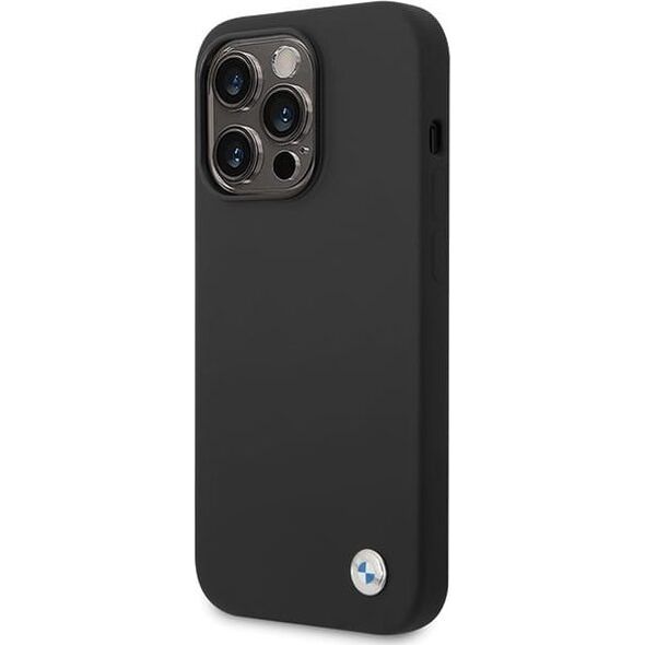 BMW BMHCP15LSILBK iPhone 15 Pro 6.1" czarny/black Silicone Metal Logo