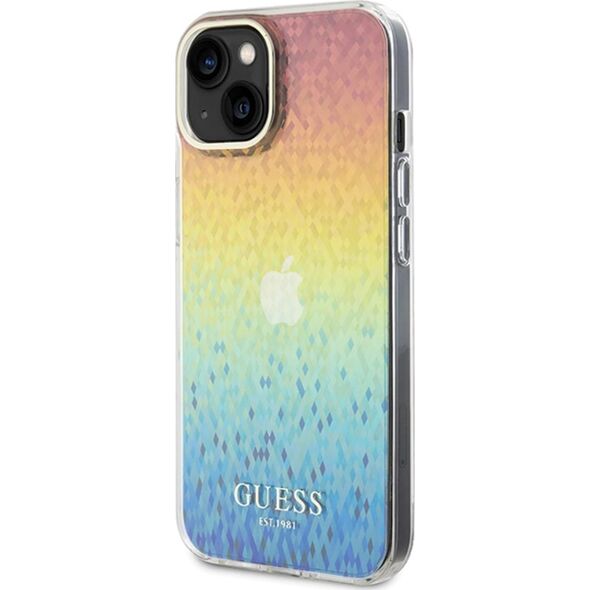 Guess GUHCP15SHDECMI iPhone 15 / 14 / 13 6.1" wielokolorowy hardcase IML Faceted Mirror Disco Iridescent