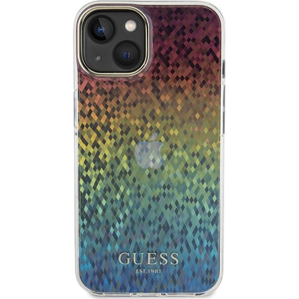 Guess GUHCP15SHDECMI iPhone 15 / 14 / 13 6.1" wielokolorowy hardcase IML Faceted Mirror Disco Iridescent