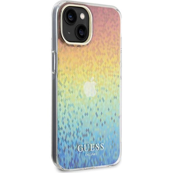 Guess GUHCP15SHDECMI iPhone 15 / 14 / 13 6.1" wielokolorowy hardcase IML Faceted Mirror Disco Iridescent