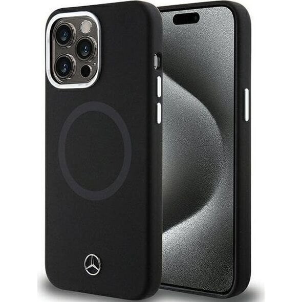 Mercedes MEHMP15L23SCMK iPhone 15 Pro 6.1" czarny/black hardcase Silicone Bicolor MagSafe