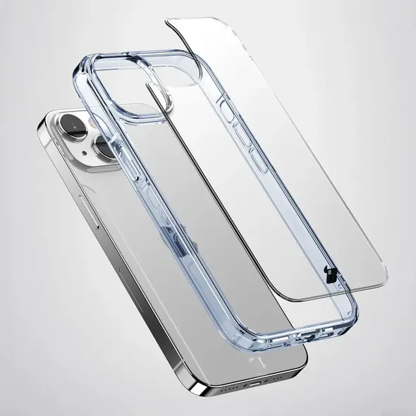 Bizon Case Halo for Apple iPhone 14 / 13 transparent-blue