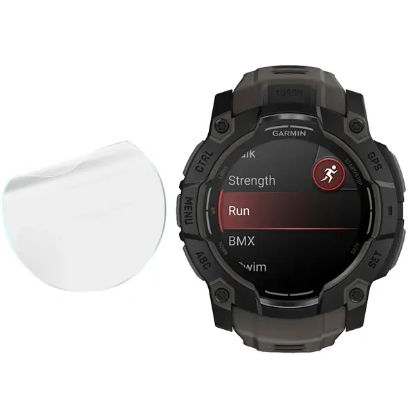 Bizon Glass Watch Hydrogel Garmin Instinct 3 50mm [2 PACK]
