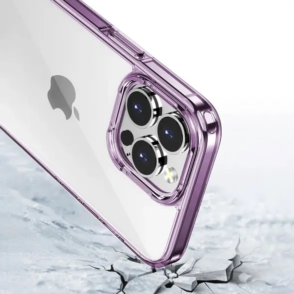 Bizon Case Halo for Apple iPhone 15 Pro Max transparent-purple