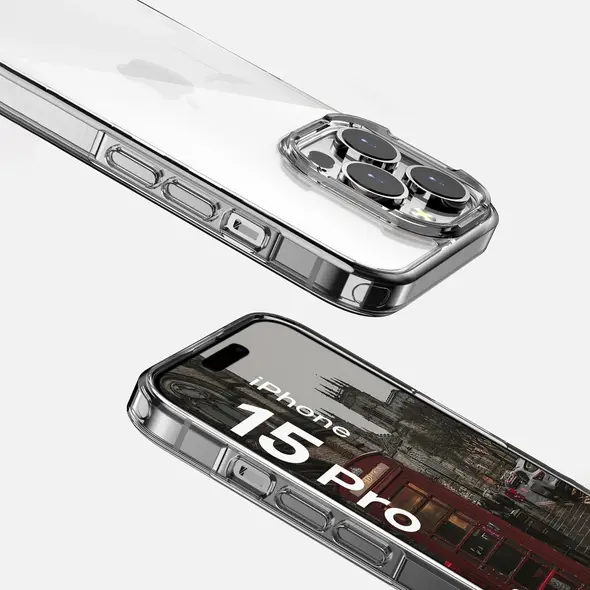 Bizon Case Halo for Apple iPhone 15 Pro transparent