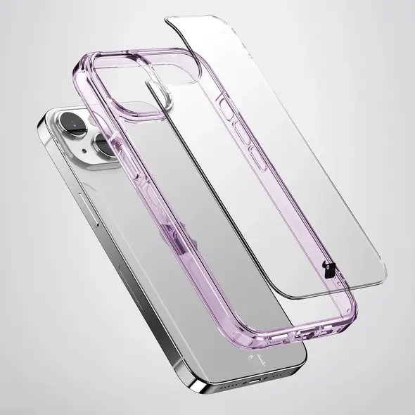 Bizon Case Halo for Apple iPhone 14 / 13 transparent-purple