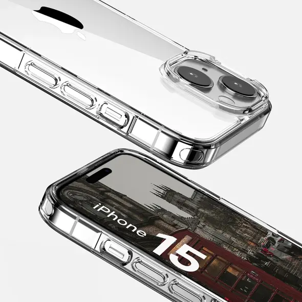 Bison Case Halo case for Apple iPhone 15 transparent