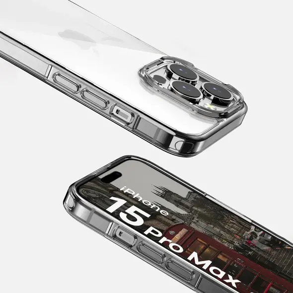 Bizon Case Halo for Apple iPhone 15 Pro Max transparent