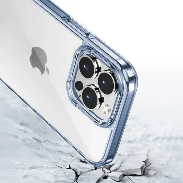 Bison Case Halo case for Apple iPhone 15 Pro transparent-blue