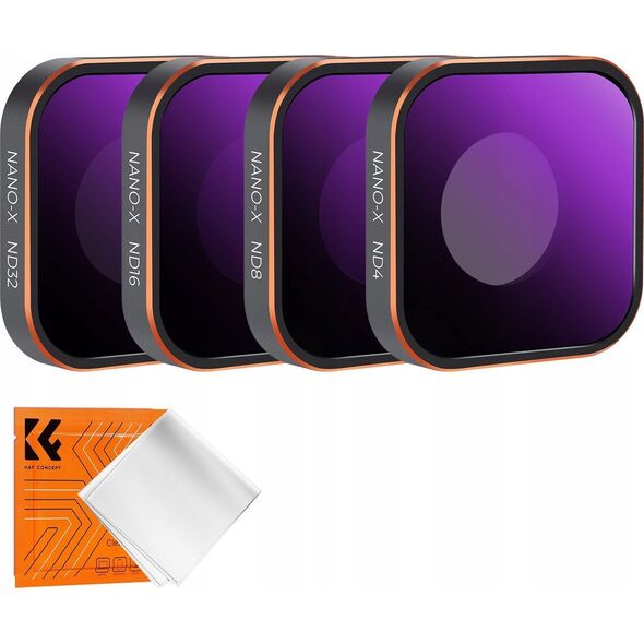 Σετ φίλτρων γκρι ND 4 σε 1 ND4 ND8 ND16 ND32 για GoPro Hero 13 12 11 10 9 / Sku.2320
