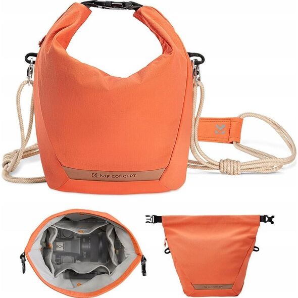 Τσάντα Φωτογραφική Crossbody Sling Για Κάμερα Τηλέφωνο K&F 5l / Kf13.168 / Πορτοκαλί