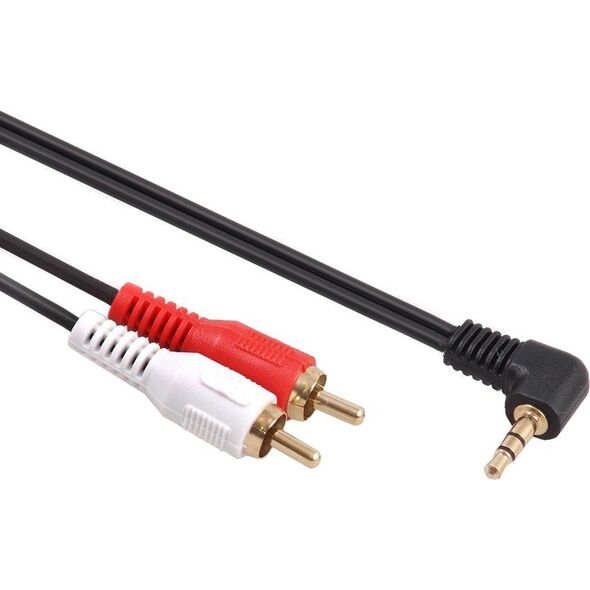 Kabel Maclean Jack 3.5mm - RCA (Cinch) x2 3m czarny (MCTV-825)