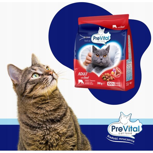 PREVITAL βοδινό ξηρά τροφή για γάτες 300g
