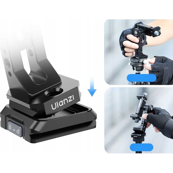 Uchwyt na Statyw 360s 2x ISO 1/4 3/8 Arca Swiss UKA na Telefon / ULANZI MA53