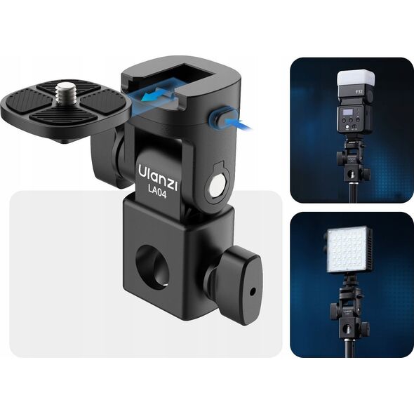 Adapter Uchwyt do Statyw Studyjny 12mm 16mm na Aparat Kamera Lampa 1/4" ISO / LA04