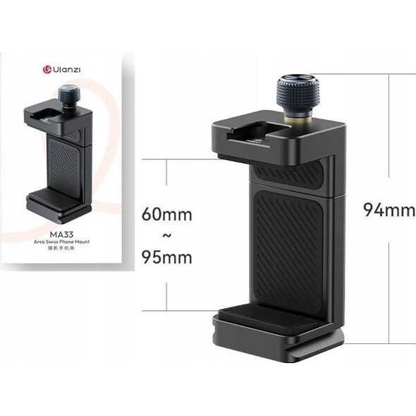 Uchwyt 2x stopka ISO 1/4" Arca Swiss UKA na Telefon Smartfon / ULANZI / MA33