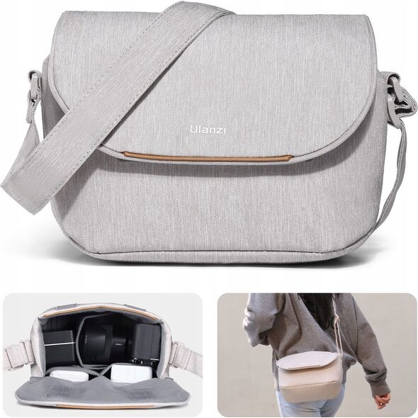 Torba Fotograficzna Futerał ULANZI Crossbody Sling na Aparat Kamerę Telefon / F01 / Beżowy