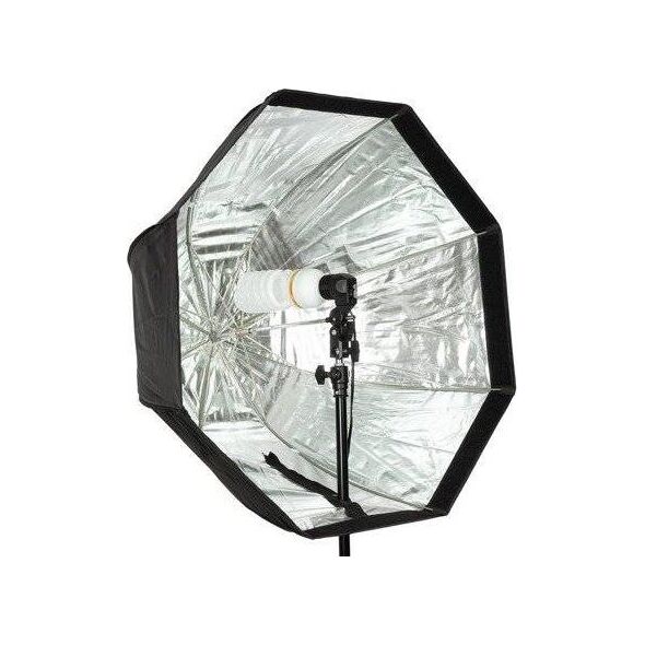 GlareOne Softbox oktagonalny GlareOne parasolkowy 80 cm z dyfozorem do lamp reporterskich