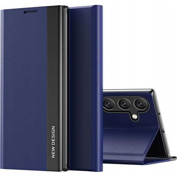 Θήκη Sleep Case Pro για Samsung Galaxy S24 FE με καπάκι και βάση - μπλε