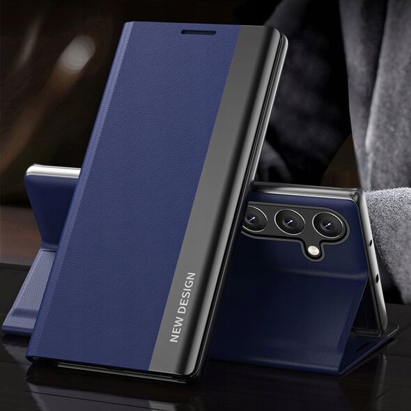 Θήκη Sleep Case Pro για Samsung Galaxy S24 FE με καπάκι και βάση - μπλε