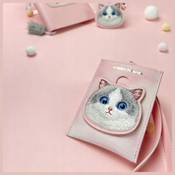 Nimmy πορτοφόλι για κάρτες ροζ/pink Big Eyed Pet 2.0 Cat