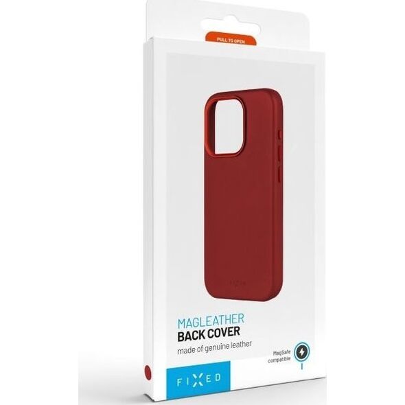 Fixed MagLeather MagSafe Apple iPhone 16E κόκκινο
