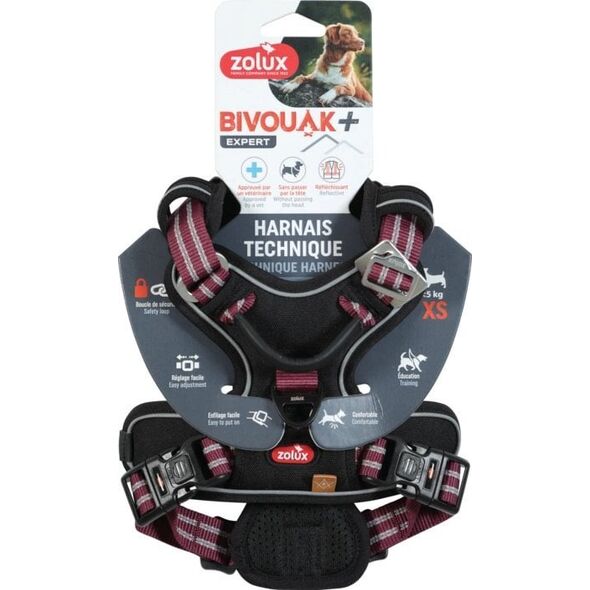ZOLUX Szelki dla psa BIVOUAK XS czerwone