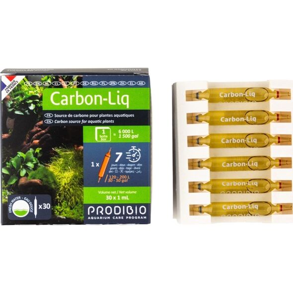 PRODIBIO Carbon Liq 30 ampułek węgiel dla roślin akw. słodkowodne