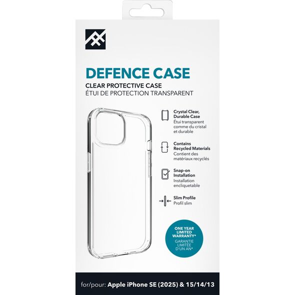 ZAGG IF Defence - προστατευτική θήκη για iPhone 16e (2025) / 15 / 14 / 13 (διάφανη)