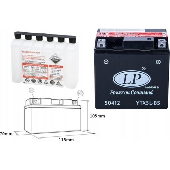 Μπαταρία 4 Ah 80A EN 12V