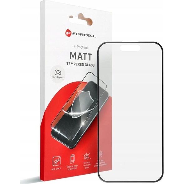 Tempered Glass FORCELL Matt Glass - για Iphone 13 / SE 4 2025 μαύρο