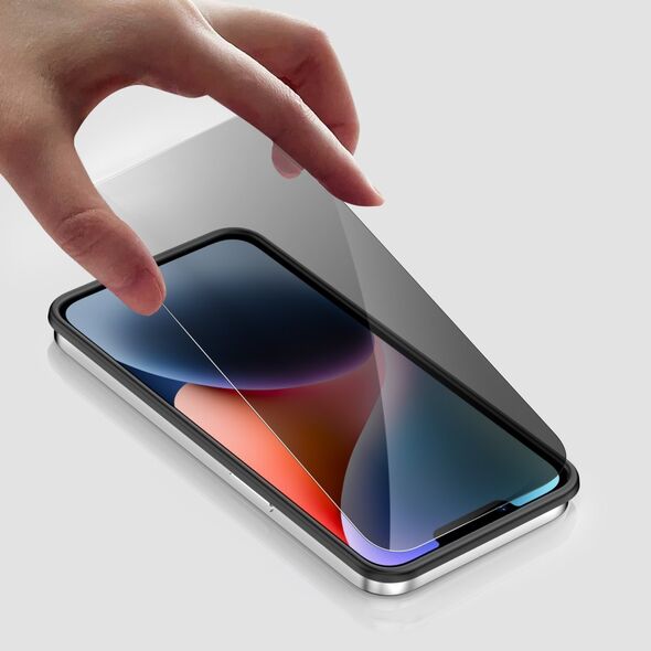 4smarts Second Glass Privacy με πλαίσιο τοποθέτησης iPhone 16e