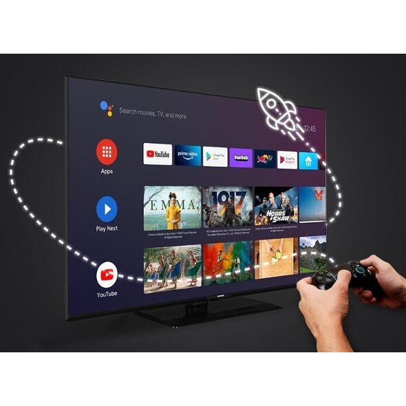 Orava 43" Τηλεόραση, 4K Ultra HD, D-LED, Android, smart, WiFi, HDMI, Bluetooth, Netflix, Chromecast, Dolby Vision