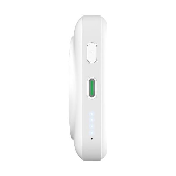 Ασύρματο Powerbank Puro 10000mAh MagSafe με αλουμινένια βάση - λευκό