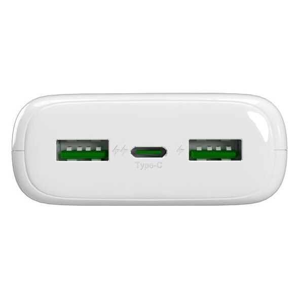 Powerbank Puro DAILY 20 PLUS 20000mAh 2x USB-A / 1x USB-C 22.5W PD AFC - λευκό