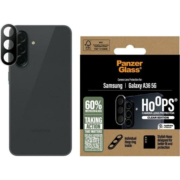 Szkło hartowane na obiektyw PanzerGlass  Hoops Lens Protector do Samsung Galaxy A36 5G przezroczysty