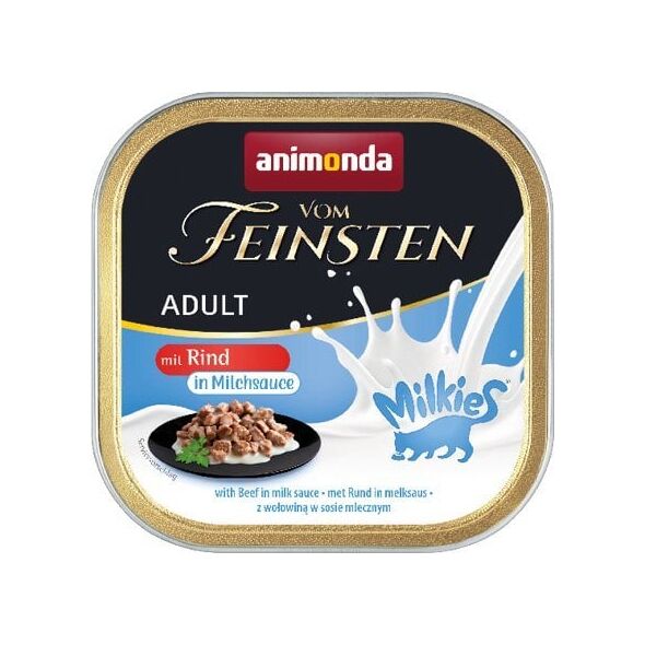 ANIMONDA Vom Feinsten Adult Milkies με σάλτσα με βοδινό σε σάλτσα γάλακτος 100g