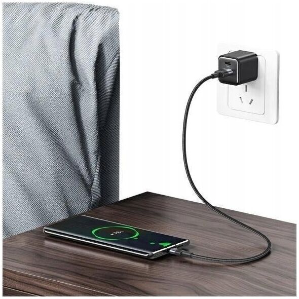 Καλώδιο USAMS USB-A σε USB-C 3A 1,2m Καλώδιο Δεδομένων από Κράμα Αλουμινίου Σειρά SY SJ718USB01 (US-SJ718)